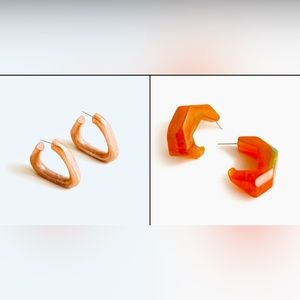 (2) Pairs J. Crew Italian Handcrafted Earrings